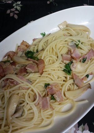 エリンギと青菜の和風パスタ-レシピのメイン写真