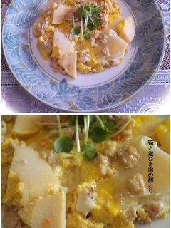筍と鶏ひき肉の卵とじ-レシピのメイン写真