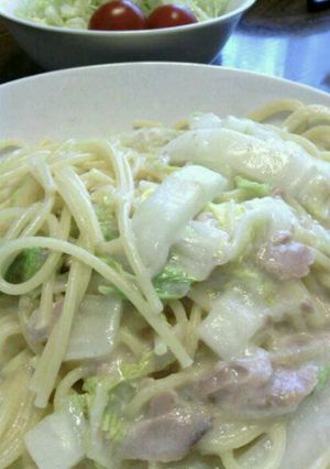 牛乳で簡単❀ツナと白菜のクリームパスタ❀-レシピのメイン写真