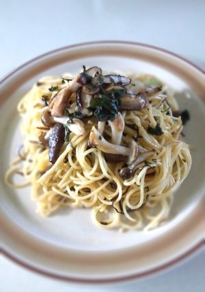 簡単超満足！きのこと塩昆布のパスタ-レシピのメイン写真