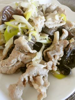 豚肉ときくらげのさっぱり炒めもの-レシピのメイン写真