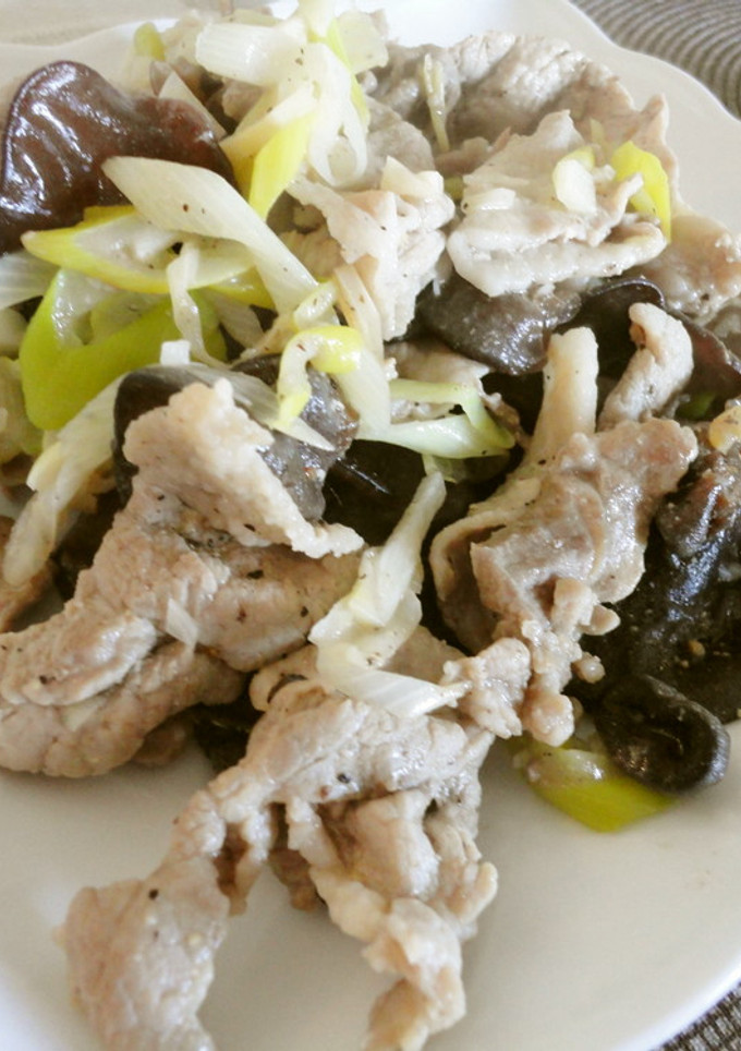 豚肉ときくらげのさっぱり炒めもの-レシピのメイン写真