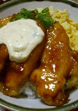 お手軽鶏ムネのポン酢で南蛮丼♪-レシピのメイン写真