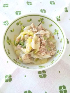 白菜とねぎのそぼろあんかけ♪-レシピのメイン写真