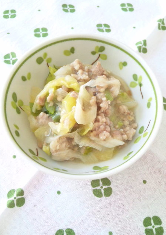 白菜とねぎのそぼろあんかけ♪-レシピのメイン写真
