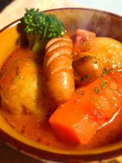 大きめ野菜の簡単トマトスープ-レシピのメイン写真
