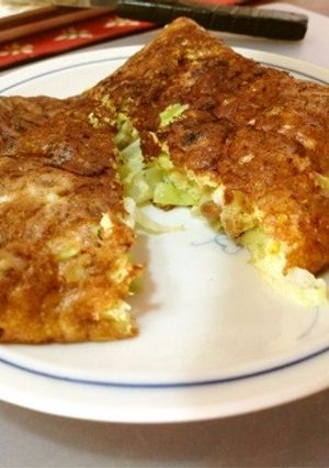 納豆キャベツお好み焼き風オムレツ-レシピのメイン写真