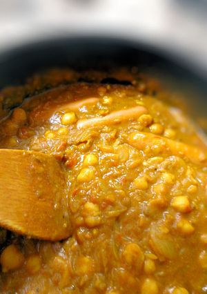 ひよこ豆とソーセージの早煮えカレー-レシピのメイン写真