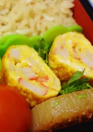 塩胡椒で中華風に！？カニカマ入り卵焼き-レシピのメイン写真