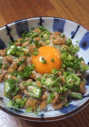 最強の組み合わせ！納豆＋オクラ丼♪-レシピのメイン写真