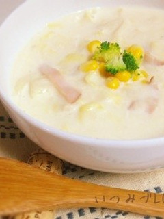 簡単!白菜とハムのミルク煮-レシピのメイン写真