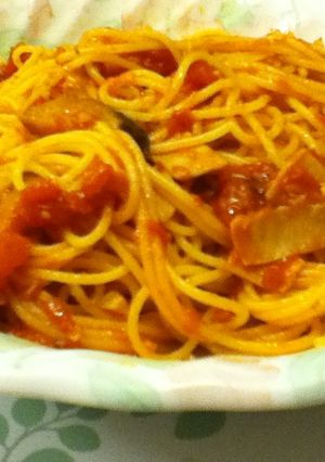 味見不要！？なすとベーコンのトマトパスタ-レシピのメイン写真
