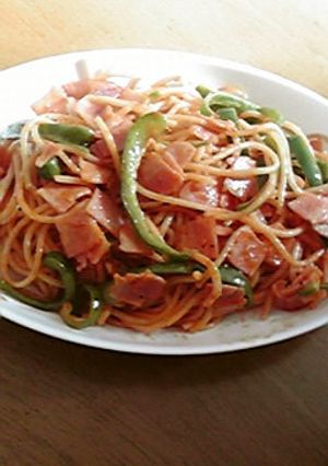食べたい時にすぐ！簡単ナポリタン1人前-レシピのメイン写真