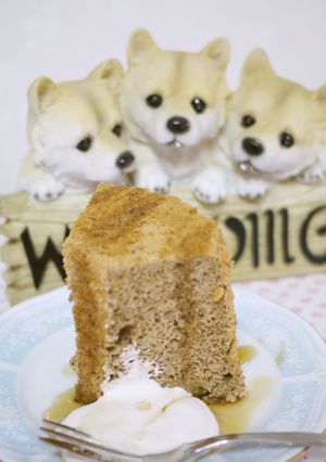 ほうじ茶とメープルのシフォンケーキ-レシピのメイン写真
