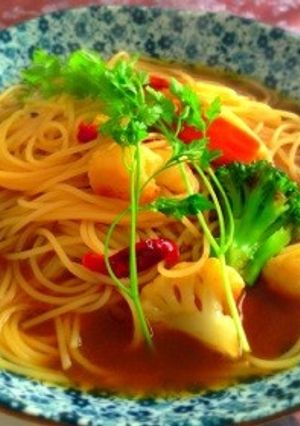 ドライトマトとカレーのスープパスタ♪-レシピのメイン写真