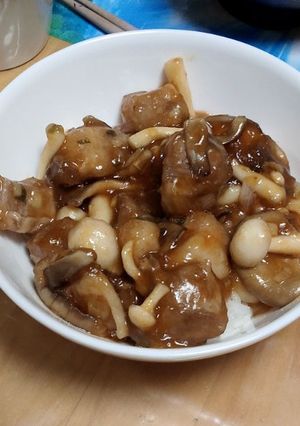 豚角切り肉に甘酢あんかけを絡めて♪-レシピのメイン写真
