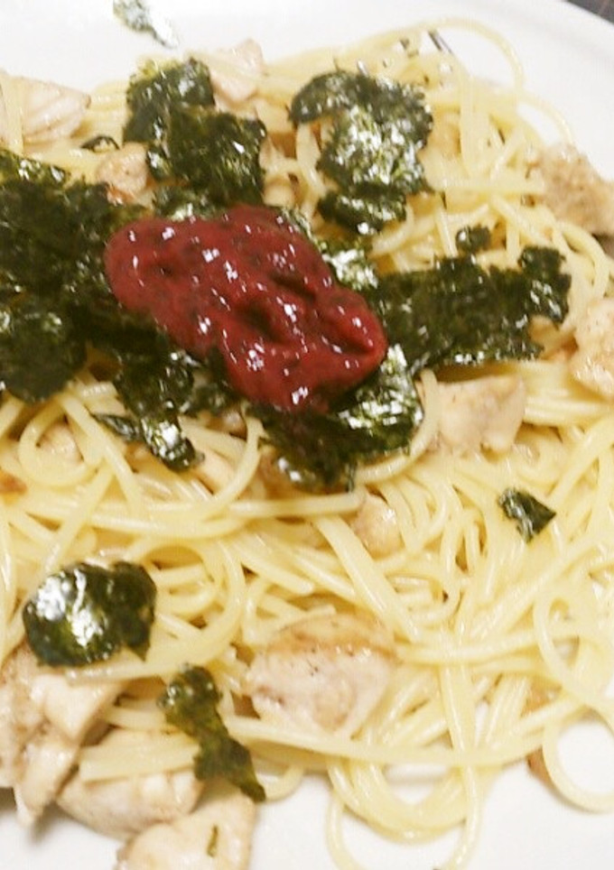 練り梅＆ササミの和風パスタ-レシピのメイン写真