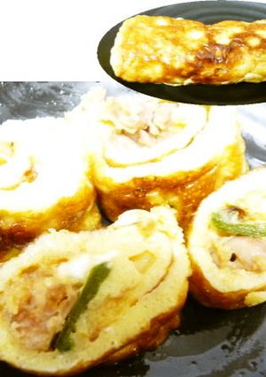 甘辛焼き鳥をたまごでくるんくるん♪-レシピのメイン写真