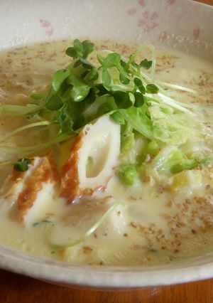 すぐできる！白菜ごま豆乳らーめん-レシピのメイン写真