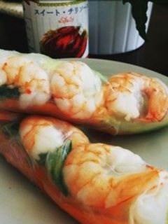 海老と蒸し鶏の生春巻き♪-レシピのメイン写真