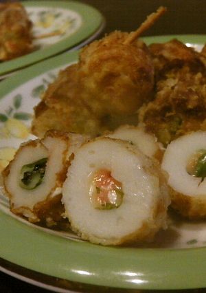 明太子チーズを竹輪で包んで揚げました❤-レシピのメイン写真