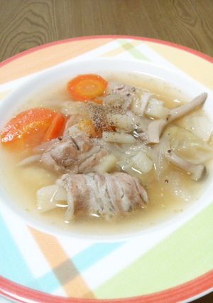 豚バラ肉と野菜のコンソメスープ❤大鍋料理-レシピのメイン写真