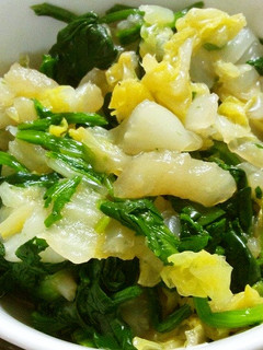 給食風♪白菜とほうれん草のしょうがあえ-レシピのメイン写真