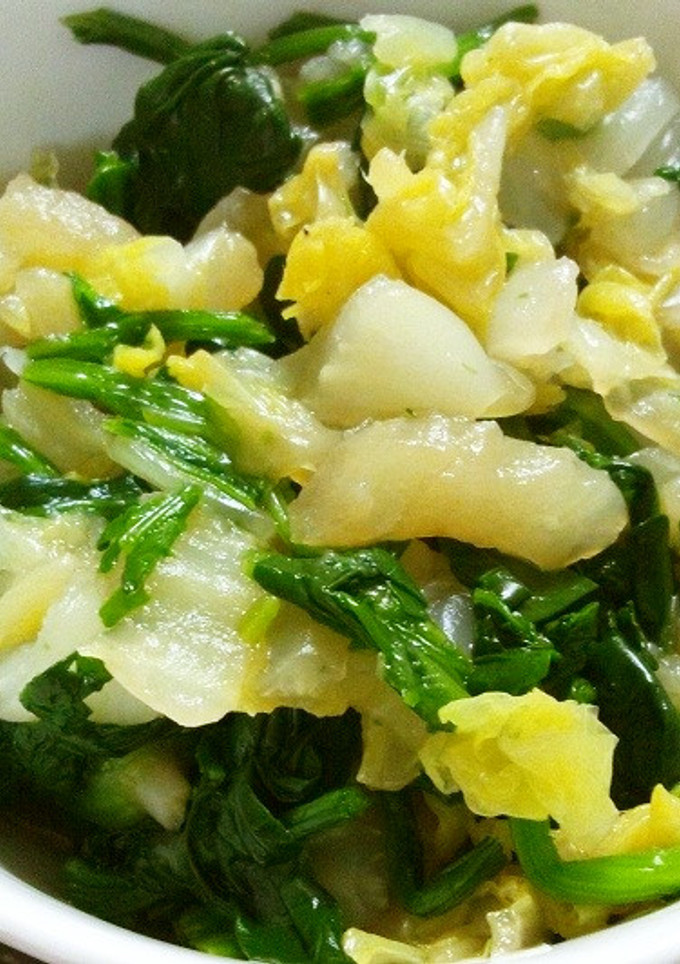 給食風♪白菜とほうれん草のしょうがあえ-レシピのメイン写真