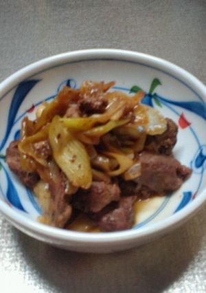 簡単!鶏レバーと長ネギの炒め-レシピのメイン写真