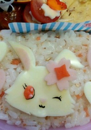 簡単♡ﾁｰｽﾞでﾙﾋﾞｰのキャラ弁♡-レシピのメイン写真
