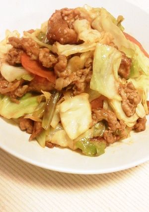 お手軽簡単回鍋肉♪豚とキャベツのミソ炒め-レシピのメイン写真