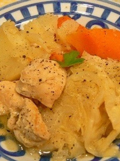 塩麹でマリネした鶏むね肉でヘルシーポトフ-レシピのメイン写真