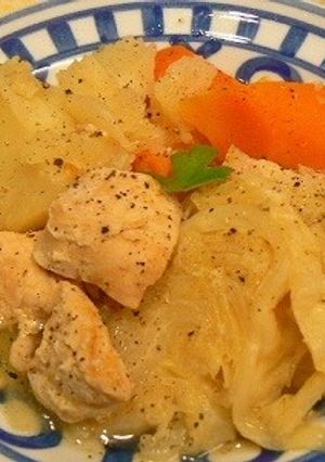 塩麹でマリネした鶏むね肉でヘルシーポトフ-レシピのメイン写真