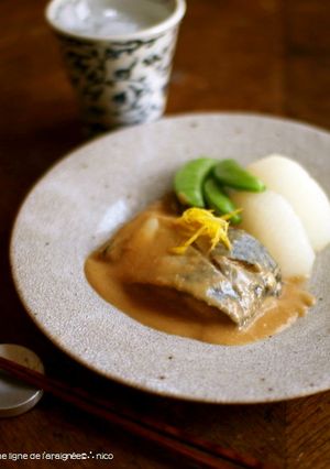 さばの味噌煮柚子風味・ふろふき大根添え。-レシピのメイン写真