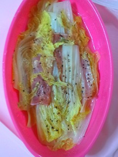 白菜とベーコンの重ね煮*レンジで超簡単♪-レシピのメイン写真