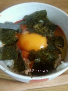 韓国風*キムチ海苔卵かけご飯-レシピのメイン写真