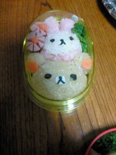 ウサギのコリラックマのキャラ弁-レシピのメイン写真