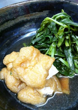 簡単にもう１品☆水菜と油揚げの煮浸し-レシピのメイン写真