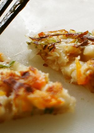 簡単！帆立×葱×にんじんのささっとお焼き-レシピのメイン写真