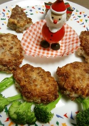 大和いもいり、クリスマスハンバーグ風-レシピのメイン写真