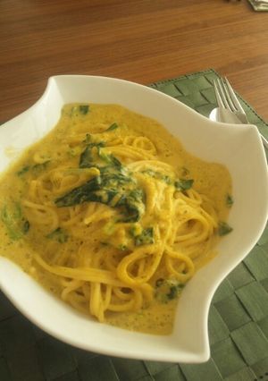 簡単☆カボチャのヘルシークリームパスタ-レシピのメイン写真