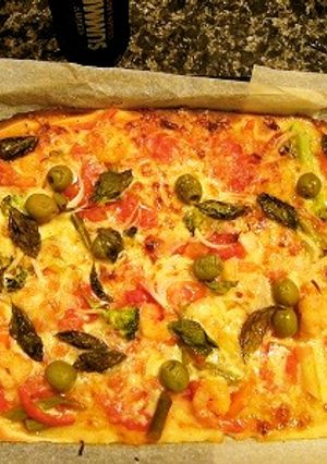 ★電子レンジで１分発酵♪薄生地ピザ★-レシピのメイン写真