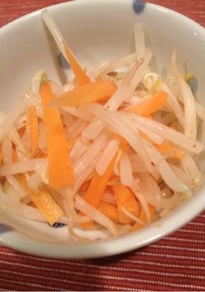 もやし×ニンジン+柚子七味☆ルクエで簡単-レシピのメイン写真