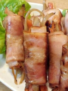 簡単♪ きんぴらゴボウのベーコン巻き-レシピのメイン写真