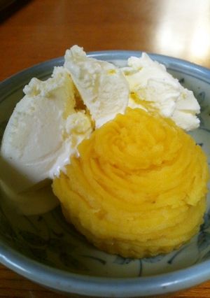 とろける♪ホットスイートポテト＆アイス-レシピのメイン写真