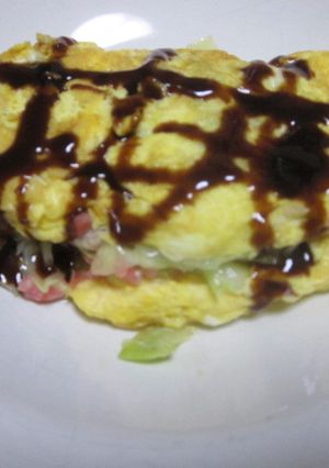 簡単お好み焼き風オムレツ？-レシピのメイン写真
