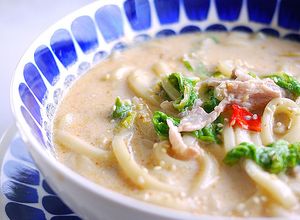 ランチ♪豚肉と白菜で豆乳ピリ辛味噌うどん-レシピのメイン写真