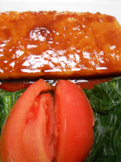 びん長まぐろの照り焼き・ほうれん草添え-レシピのメイン写真