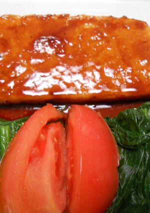 びん長まぐろの照り焼き・ほうれん草添え-レシピのメイン写真