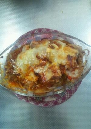 鶏肉とカボチャのミートソースグラタン、-レシピのメイン写真